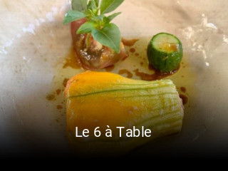 Le 6 à Table