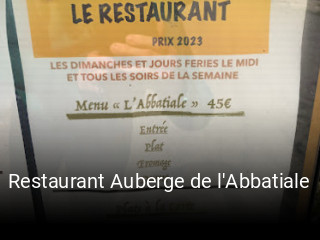 Restaurant Auberge de l'Abbatiale